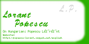 lorant popescu business card